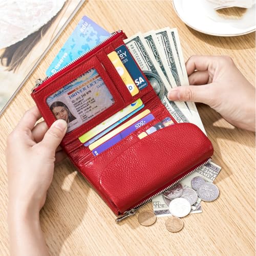 Joyfullygo Wallet, Unisex Pebble Leather Wallets, 5.3In Short Soft Coin Card Holder, Clutch Bags, Can Hold Coins, Id Cards (Purple-2)2
