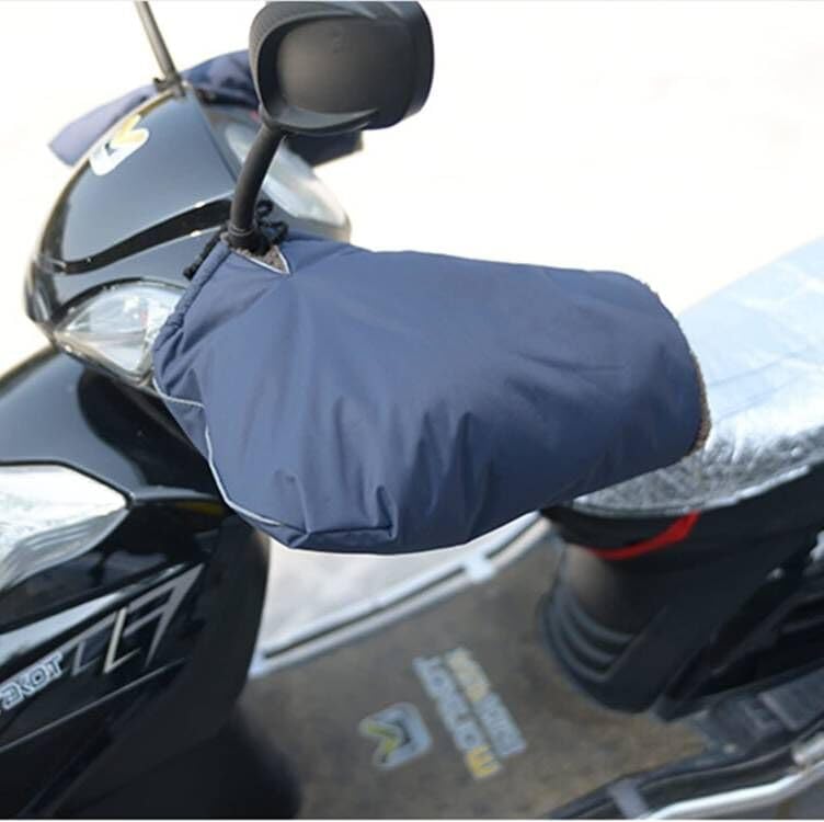 Gants De Guidon Moto Hiver - Coupe-vent Imperméables Avec Doublure Polaire - Universels Pour Moto, Scooter, Vélo