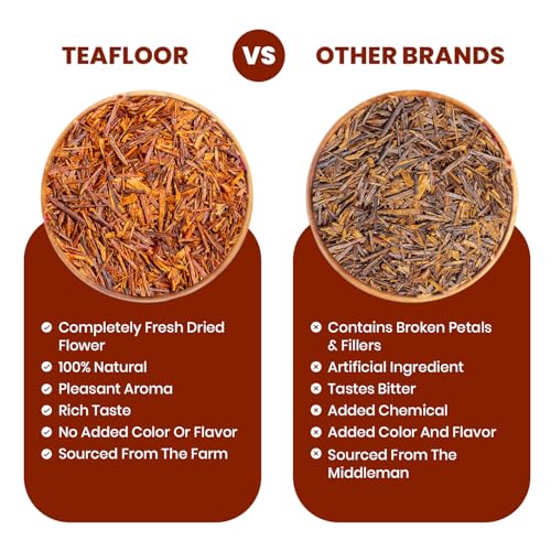 Image of TEAFLOOR Dried Premium Rooibos Tea| Flower Tea | Pure Natural Herbs | Caffeine Free|Net weight : 70g