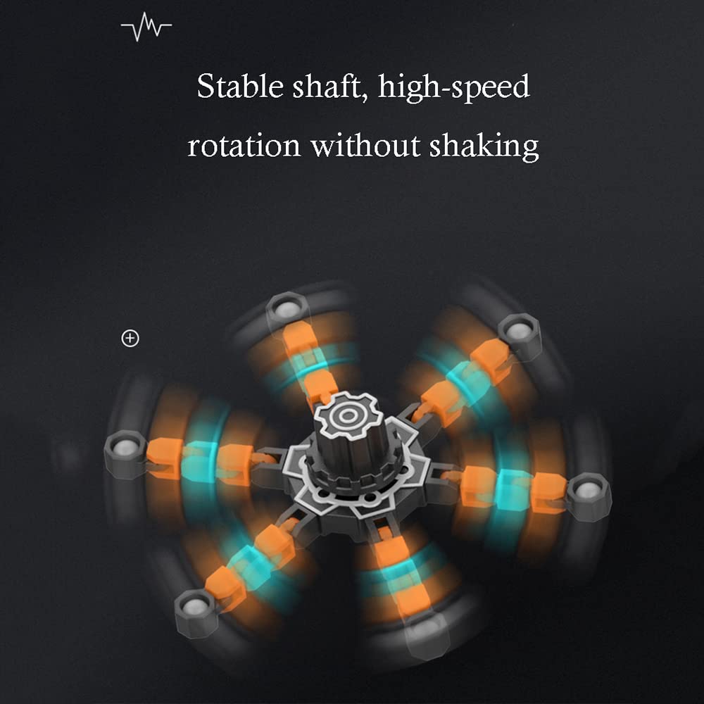 Transformable Fingertip Spinning Top Focus Toy avec DIY Chaîne Transformable Mécanique Spirale