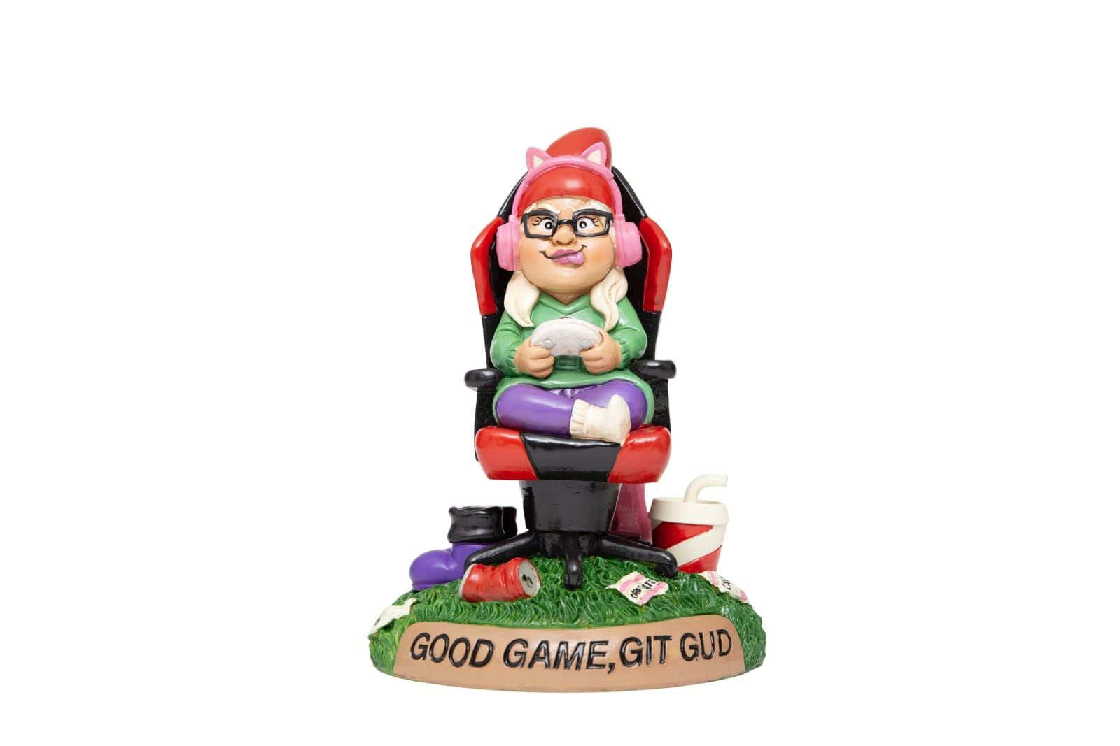 Amazon.com: BigMouth Inc Gamer Garden Gnome Statue, Funny Outdoor