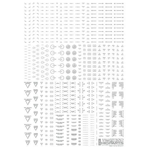 I componenti pi? coda 1/144 Un Colore Grigio Chiaro RB02 cautela Decal (su Uno)