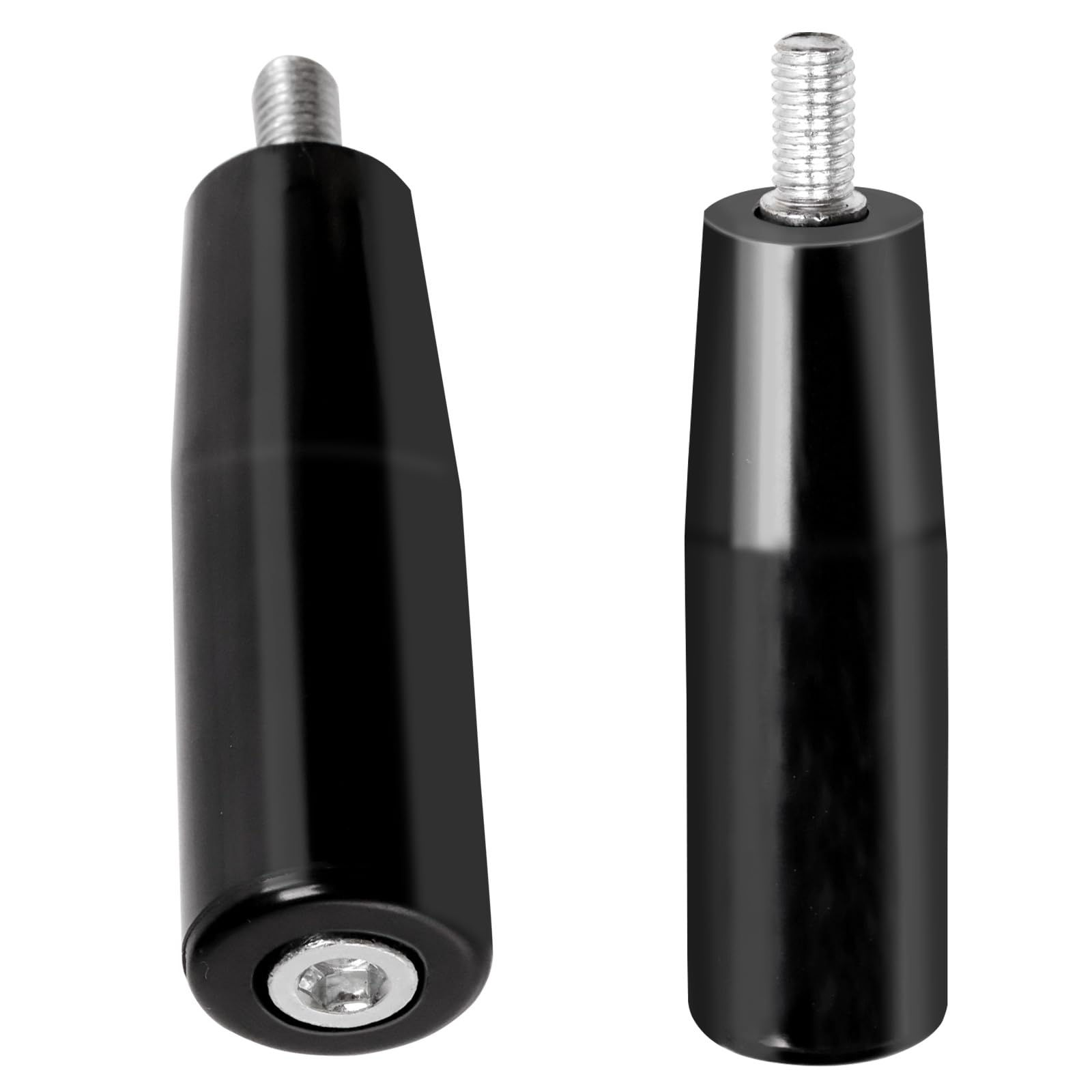 GLARKS 2pcs M8 x 80mm Revolving Handle, Black Revolving-Handwheel Machine Handles, Trailer Jack Knob for Milling Machine and Hose Reel, Table Saw Adjusting