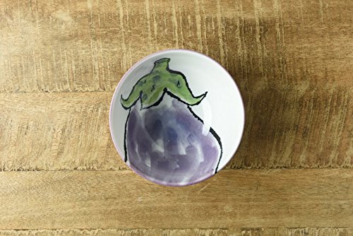 Amazon | 美濃焼 絵手紙 13.5cm小丼 なす | 絵手紙-puticafe | 丼 通販