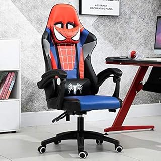 Silla de computadora, Silla de juego para niños Silla de juego PVC Sillón de hogar Sillón de ascensor y giratorio Función Ergonómica Oficina de computadora Silla de jugador Sillas sin reposapiés -9117