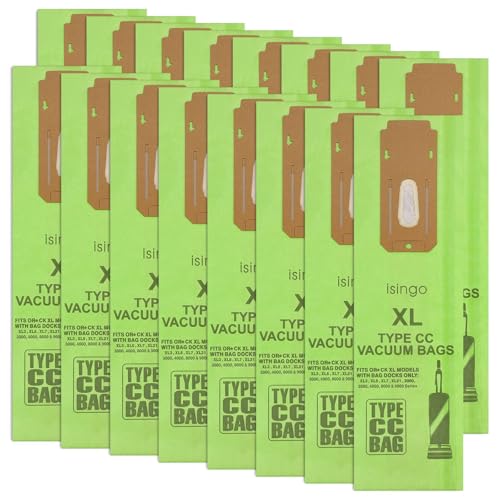 Image of 16 Pack Vacuum Bags Replacement for Oreck Type CC, Fit all Orеck XL Upright Vacuum Cleaner, XL XL2 XL7 XL21, Replaces Part #CCPK8, CCPK8DW, Green