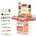 deAO Superbe Ensemble de Cuisine réaliste avec Fonctions de lumières, sonores, de vapeurs et d’Eau. Cet Ensemble de Cuisine Comprend 50 Accessoires Uniques pour Votre Petit Chef. (Rose)