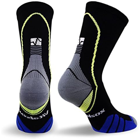 Vitalsox Performance Crew Socks, Black, Large Cover