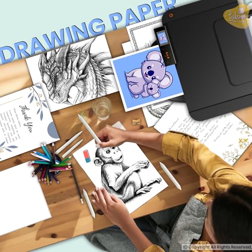 Image of Lakeer A4 White Drawing Paper - 100 GSM, 100 Sheets, Smooth Texture, Acid-Free, Ideal for Drawing, Sketching, Painting, Calligraphy, Etc.
