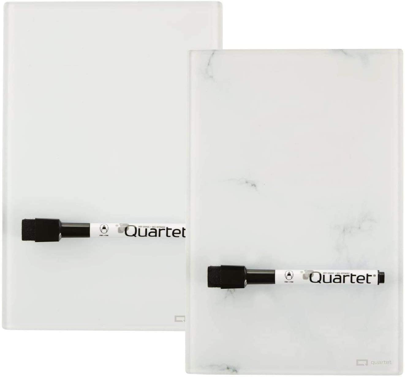 Quartet Glass Desktop Notepad, 9" x 6", Whiteboard, Dry