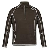 Tejido de secado rápido Regatta Yonder II - Camiseta de Forro Polar con Media Cremallera para Hombre, elástica, cálida y Ligera