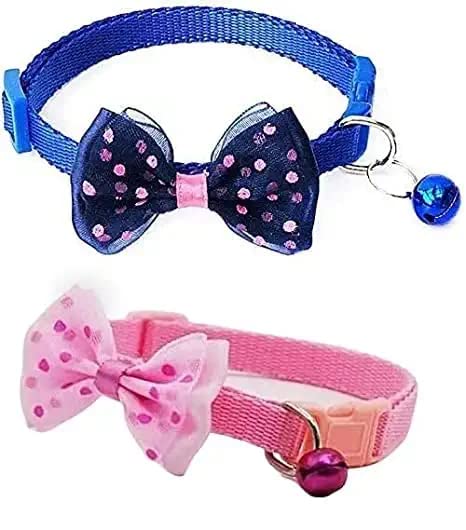 Dog Trust 1 Pcs Blue Color And 1 Pcs Pink Color Dog Cat Pet Bowknot Cute Bow Tie Bell Adjustable Puppy Kitten Necktie Collar,?30 cm,W_20 cm (B0BFFNNWBP) Amazon Price History, Amazon Price Tracker