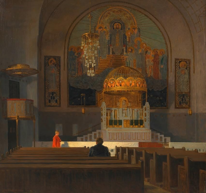 Inneres der Kirche am Steinhof (ca. 1925) Poster Print by Anton Hans Karlinsky (18 x 24)
