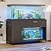 Bestier 55-75 Gallon Fish Tank Stand with Power Outlet&LED Light, 49x19 Heavy-Duty Metal Aquarium Stand with Cabinet&Drawer for Accessories Storage, Suit for Reptile/Turtle Terrarium, 726Lbs Capacity