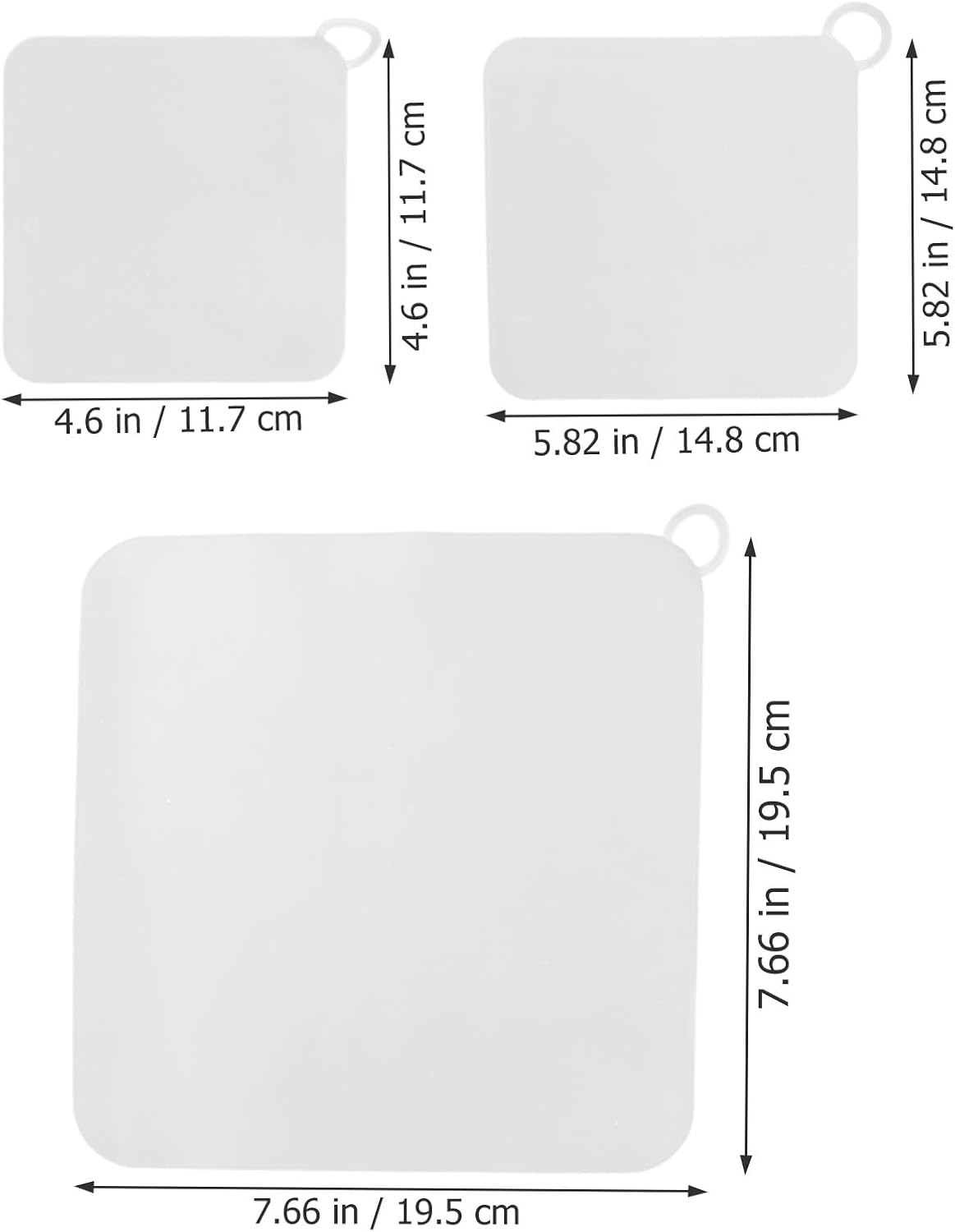 Yardwe 3pcs Rubber Shower Drain Covers Bathtub Stoppers Water Seal Floor Drain Stoppers White Anti-Odor Bath Tub Plugs for Bathroom and Kitchen Use