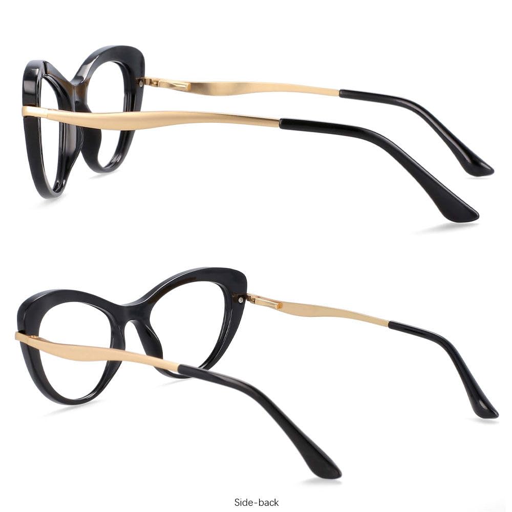 Montature per occhiali in titanio di plastica retrò Cat Eye Occhiali da vista moda donna uomo