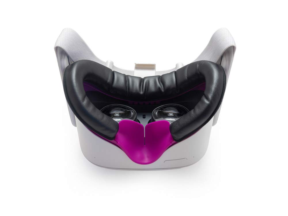 VR Cover Facial Interface & Foam Replacement Set for Oculus Quest 2 (Magenta & Black)