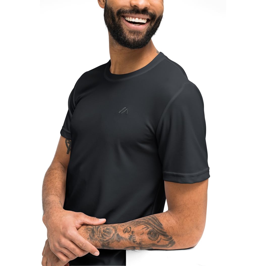 Maier Sports Walter, Herren T-Shirt, Funktionsshirt mit Rundhals für Wandern und Freizeit, dryprotec Technologie, Atmungsaktiv