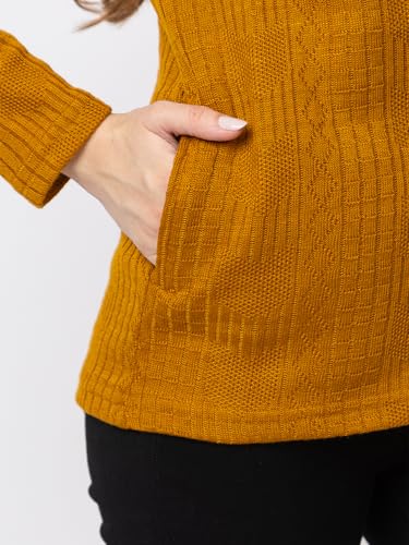 Image of Women's Warm Woolen Cardigan - Stylish Full Sleeve Knitwear for Winter, Cozy & Elegant Sweater