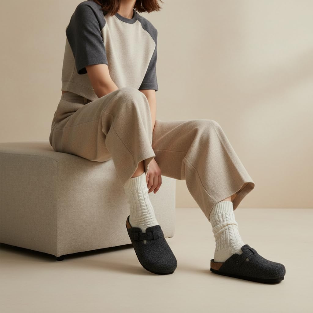 CUSHIONAIRE Hana Womens Clogs | Comfortable Vegan Suede Clogs for Women | Slip On Potato Shoes with Cork Footbed & Arch Support | Memory Foam, Wide Widths Available - Image 7