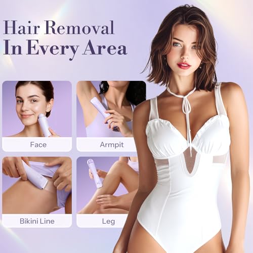 Recortadora de bikini sin irritación Flyant, afeitadora impermeable IPX7 con luz LED para mujer 3