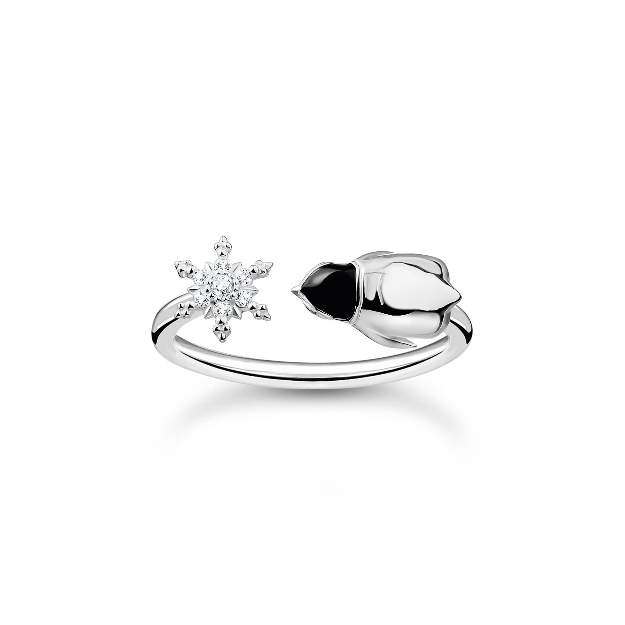 Anillo De Dama Thomas Sabo Con Cristales De Hielo Plata TR2415-051-14