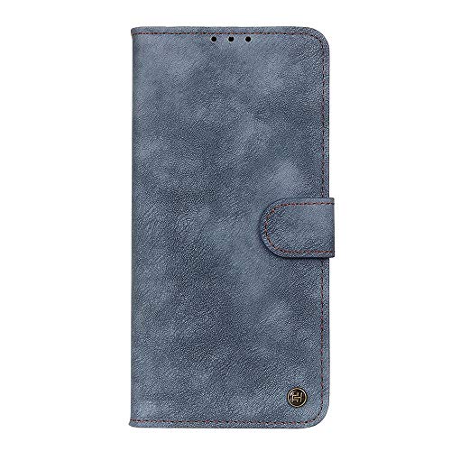 Nicelin Case for iPhone 14 Pro Max, PU Leather Wallet Type Magnetic Clasp Flip Wallet Case [A10-010#] (Blue)