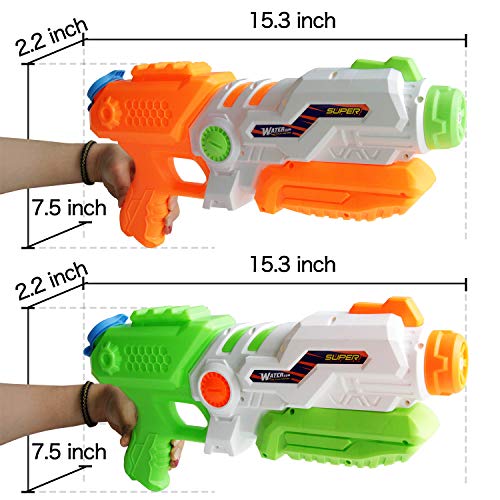 ToyerBee Water Gun for Kids, 2 Pack Squirt Guns 1200CC High Capacity &30-35 Feet Shooting Range, Water Toys for Kid&Adult