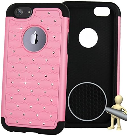 iPhone 6 Plus Case, AUMIAU Luxury Hybrid Gel Rhinestone Bling Armor Defender Case for Apple iPhone 6 Plus (5.5")