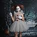 Disfraz Payaso Niña Halloween Vestido De Tul Disfraz Halloween Niña It con Clips Pelo Y Guante Disfraces de Bufón Malvado para Niñas Halloweens Dress Up Imagen de Disfraz Payaso Niña Halloween Vestido De Tul Disfraz Halloween Niña It con Clips Pelo Y Guante Disfraces de Bufón Malvado para Niñas Halloweens Dress Up