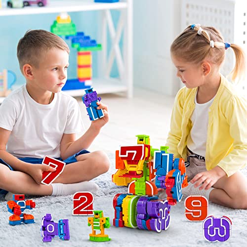 Lydaz Number Bots Math Toys For Kids, Preschool Learning Activities Games Toys, Number Robots Block Autism Stem Education Toys, Classroom Carnival Prizes, Birthday Gifts For Boys 3 4 5+ Years Old #TOP5