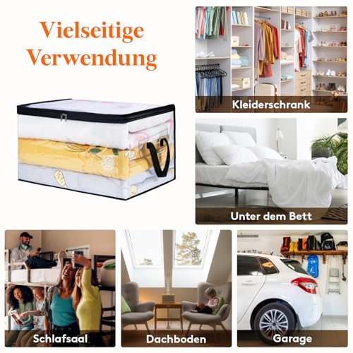 Lifewit 6er Pack Transparente Plastik Aufbewahrungstasche, 60L Kleiderschrank Organizer Aufbewahrungsbox mit Deckel Kleideraufbewahrung… – Ansicht 6