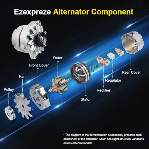 Image of New 1 Wire Self Exciting Alternator High Output 120A compatible with Pontiac Buick Cadillac Chevy GM 350 SBC BBC 10SI Replacement#7127SEN, 334-2114, ADR0173, ADR0325, ADR0335, 400-12370, 20-102-7
