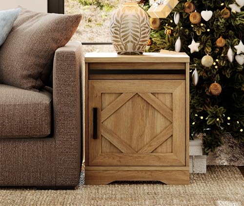 Image of WAMPAT 24.3-inch Tall Farmhouse End Table