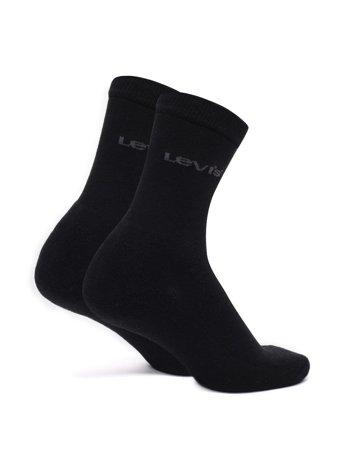 Levi's LS102 Men's Cotton Stretch Regular Half Terry Socks with Cushioned Sole (Pack of 3) 3