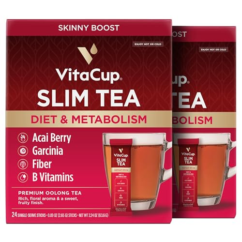 VitaCup Slim Instant Tea Packets For Diet Support, 48ct
