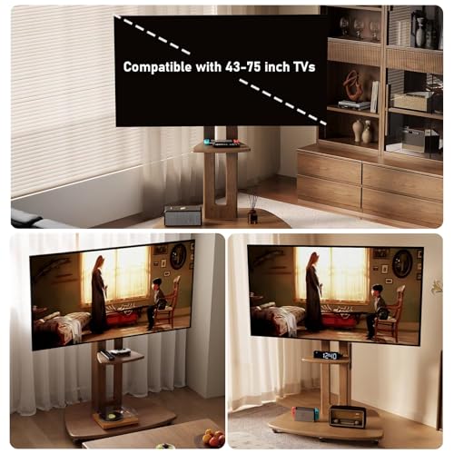 Soporte para TV móvil de piso para 43 a 75 pulgadas miniatura 3