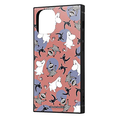 イングレム iPhone 12 mini ムーミン 耐衝撃 ハイブリッド ケース カバー KAKU ストラップ ホール 付き スクエア 軽量 パターン_1 IQ-AP26K3TB/MT012