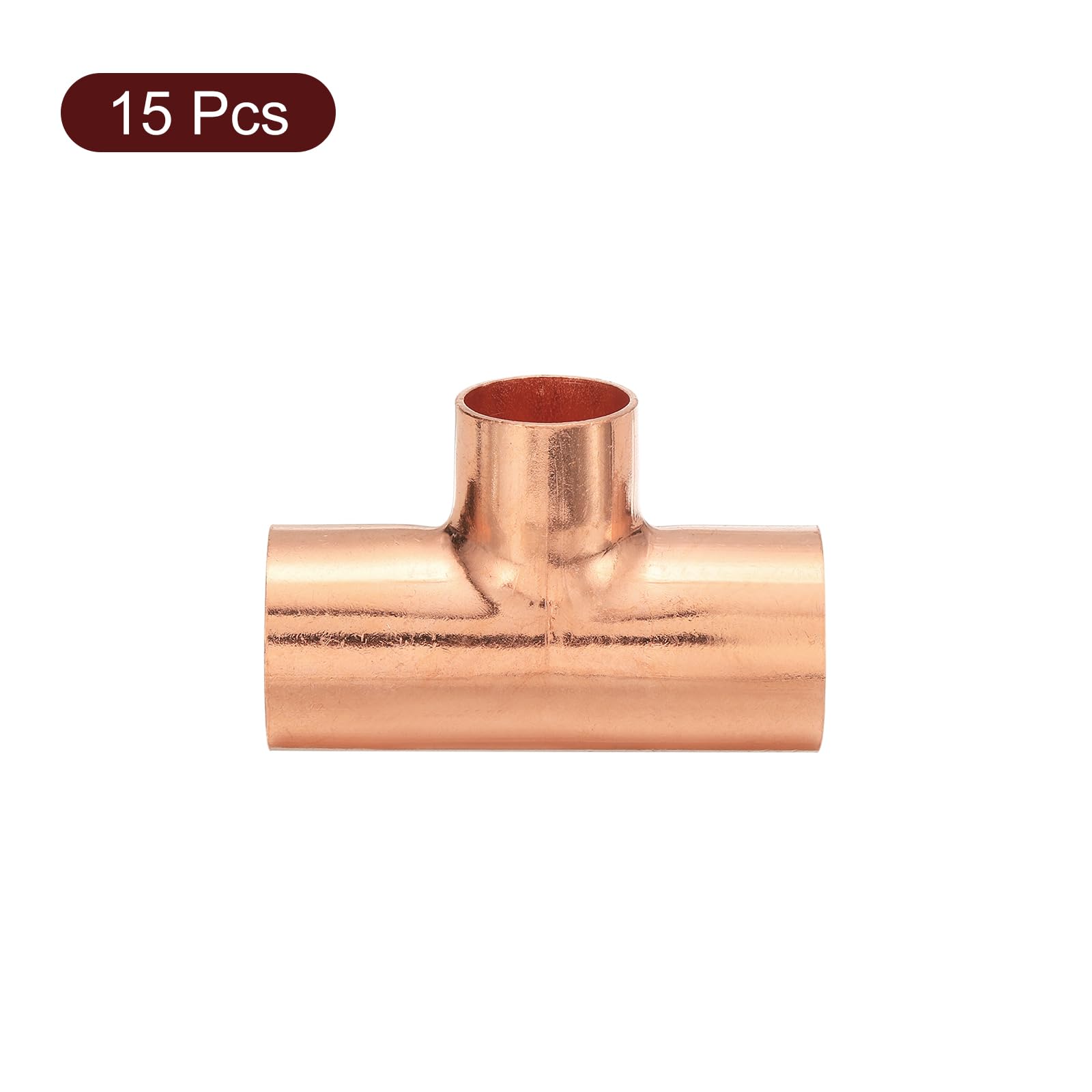 QUARKZMAN 15Pcs 1" x 3/4" x 1" Cobre Reducción T Presión Tubo Accesorio