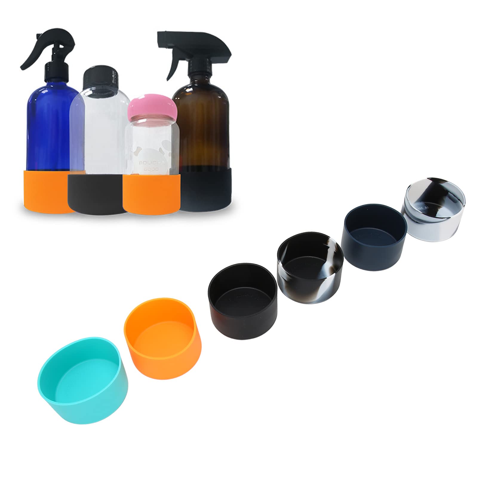 Fodera In Silicone Per Borraccia Da 40 Once – Antiscivolo E Ammortizzante – Protegge Da Graffi E Urti – Multiuso (anche Come Ciotola Da Viaggio) – Nero