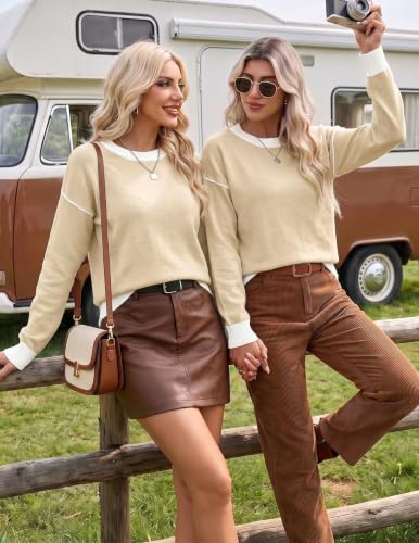 Image of Zeagoo Sweaters for Women Fall Outfits Trendy 2026 Long Sleeve Shirts Bussiness Casual Knit Pullover Sweater Tops