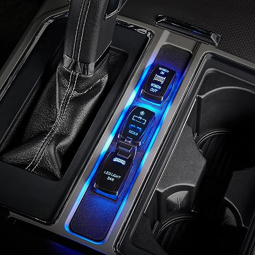 Image of Nilight Rocker Switch Style USB Outlet Socket Fits Panel | 4.2A PD Type C and QC 3.0 12V 24V Fast Socket Dual Outlets Port for Cars Boats Trucks RVs