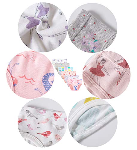 Image of Barara King Little Girls Soft 100% Cotton Underwear Toddler Panties Big Kids Undies