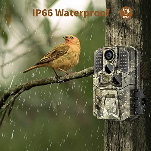 WOSODA 36MP 1920P Trail Camera, Game Camera with Night Vision Motion Activated 0.2s Trigger Time 120° Wide Sensor Deer Cam Waterproof with 2'' LCD for Outdoor Wildlife Monitoring by WOSODA - Image 6