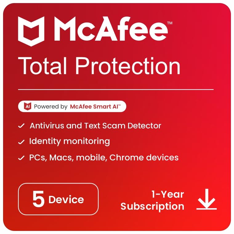 McAfee Total Protection 2024 | 5 Device, 1 Year | Antivirus Internet Security Software | Password Manager & Dark Web Monitoring Included | PC/Mac/Android/iOS | Instant Delivery-image-4