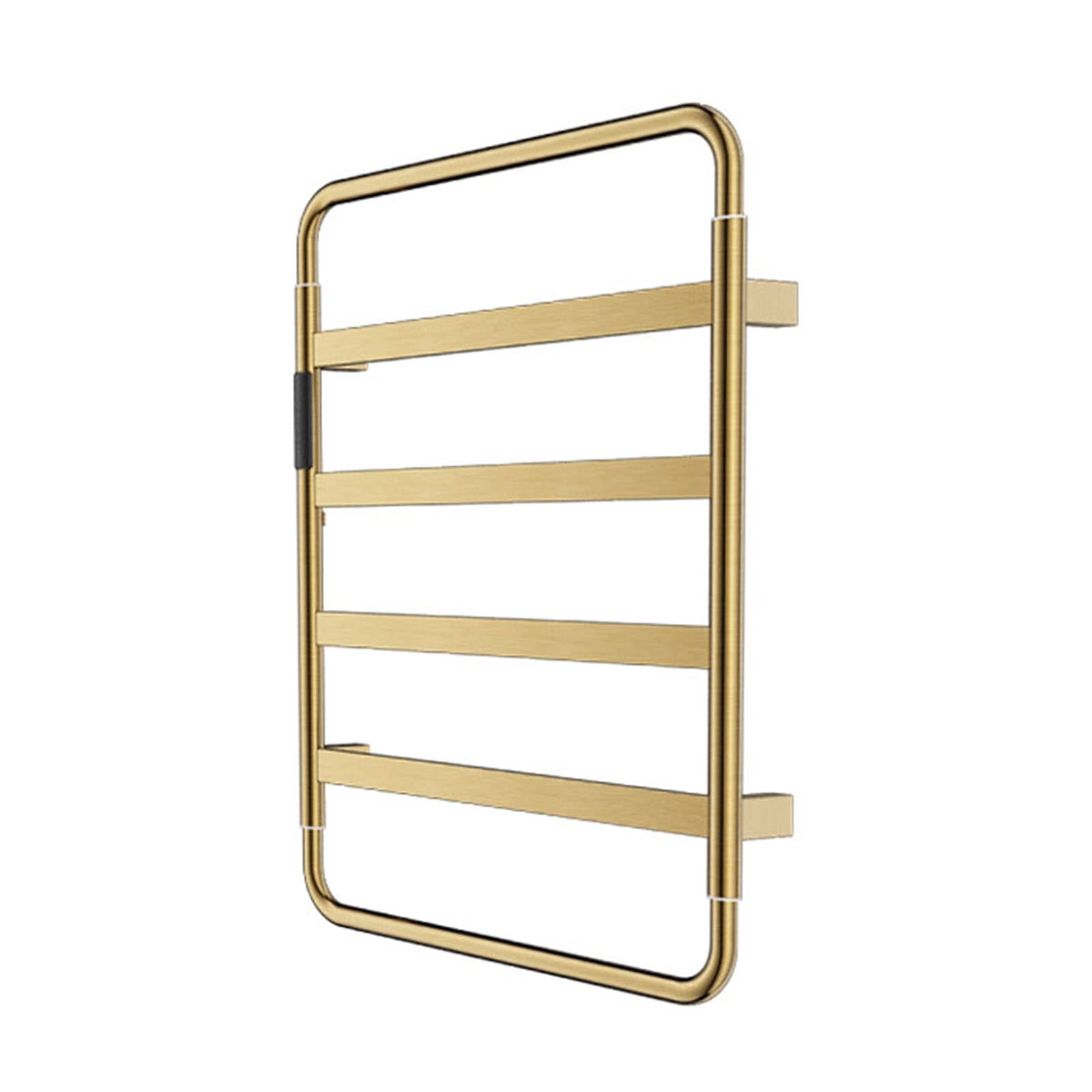 asdchZen Intelligent Electric Heated Towels Dryer Stainless Steel Heated Towel Rack 60W With Timer Wall Mounted Electric 475Mm*92Mm*640Mm,Black,Plug In-Gold-Hardwired,Gold-Hardwired