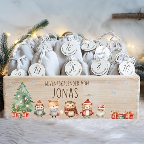 Weihnachtsdeko in Kiste 8 KIDSMOOD - Personalisierter Adventskalender 2025 für Überraschungen,...