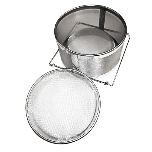 Edelstahl Honigsieb Doppelsieb Filter Klassische Bauart Bienenzucht Honig Sieben passt unter die Honigschleuder (Doppelsieb Hoch Innovativ)