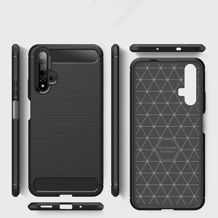 Image of Hybrid Carbon Fiber Back Case for Honor 20 / Huawei Nova 5T (Black)