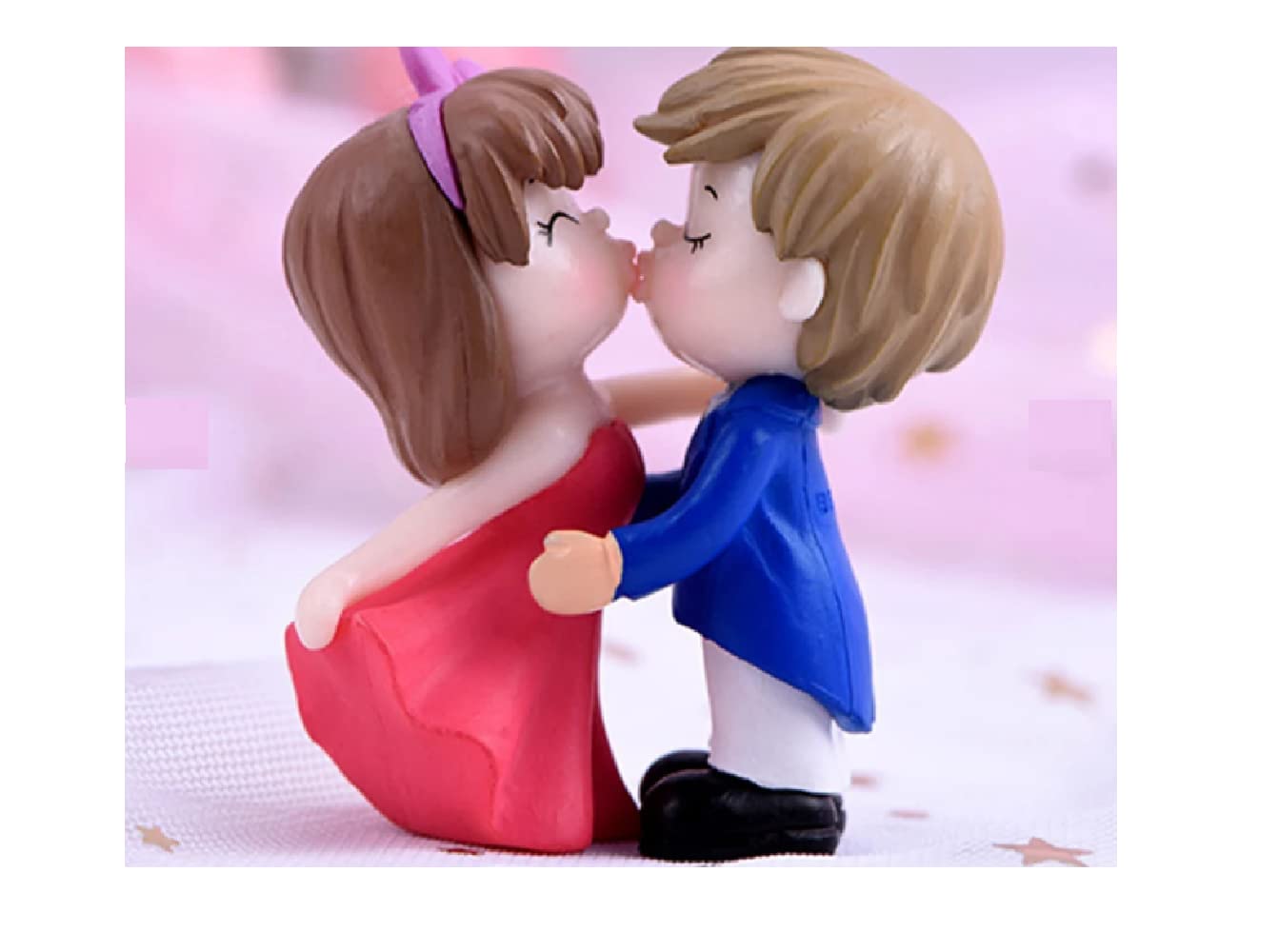 S.Han Cake Topper Merry Go Round Carousel Music Box Miniature Figure (Pink in colour) Cake Decoration Tool